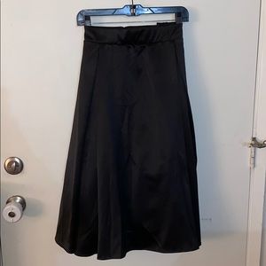 Black Sateen Full Skirt